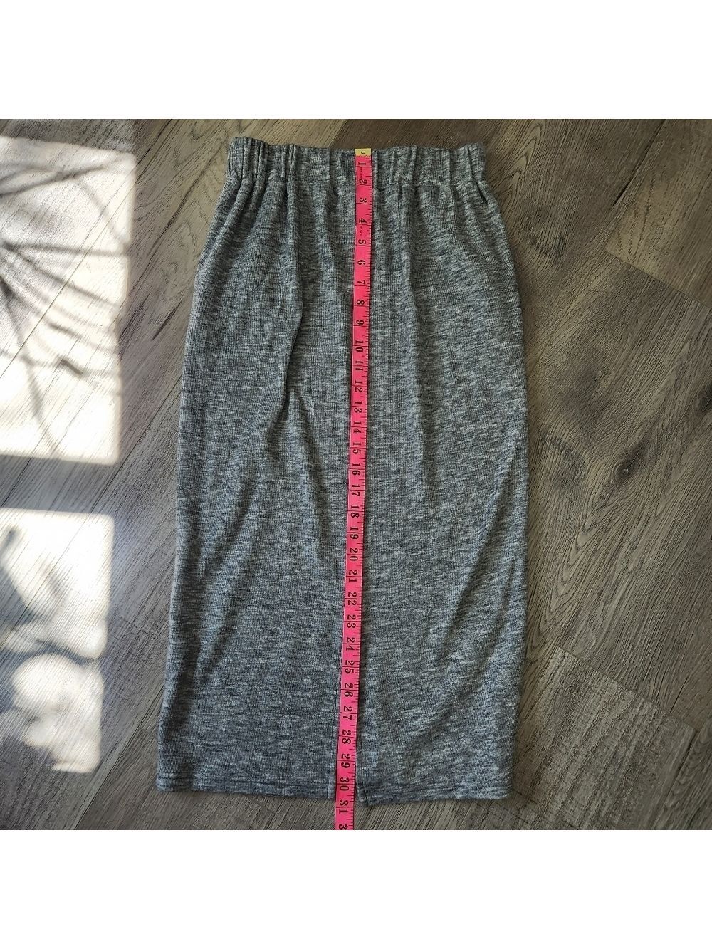 Smash + Tess Chelsea Heathered Grey Pull On Midi Length Pencil Skirt Size XS - Picture 11 of 11